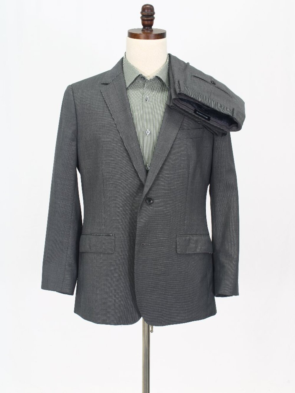Bonobos 44R 37x30 Gray Full Suit 2-Button Solid R961